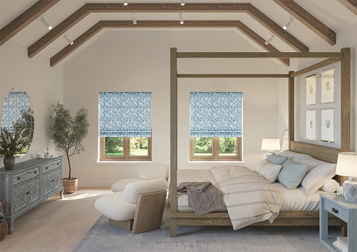 Cadogan, Blue Wedgewood - Motorised Roman Blind - Image 8